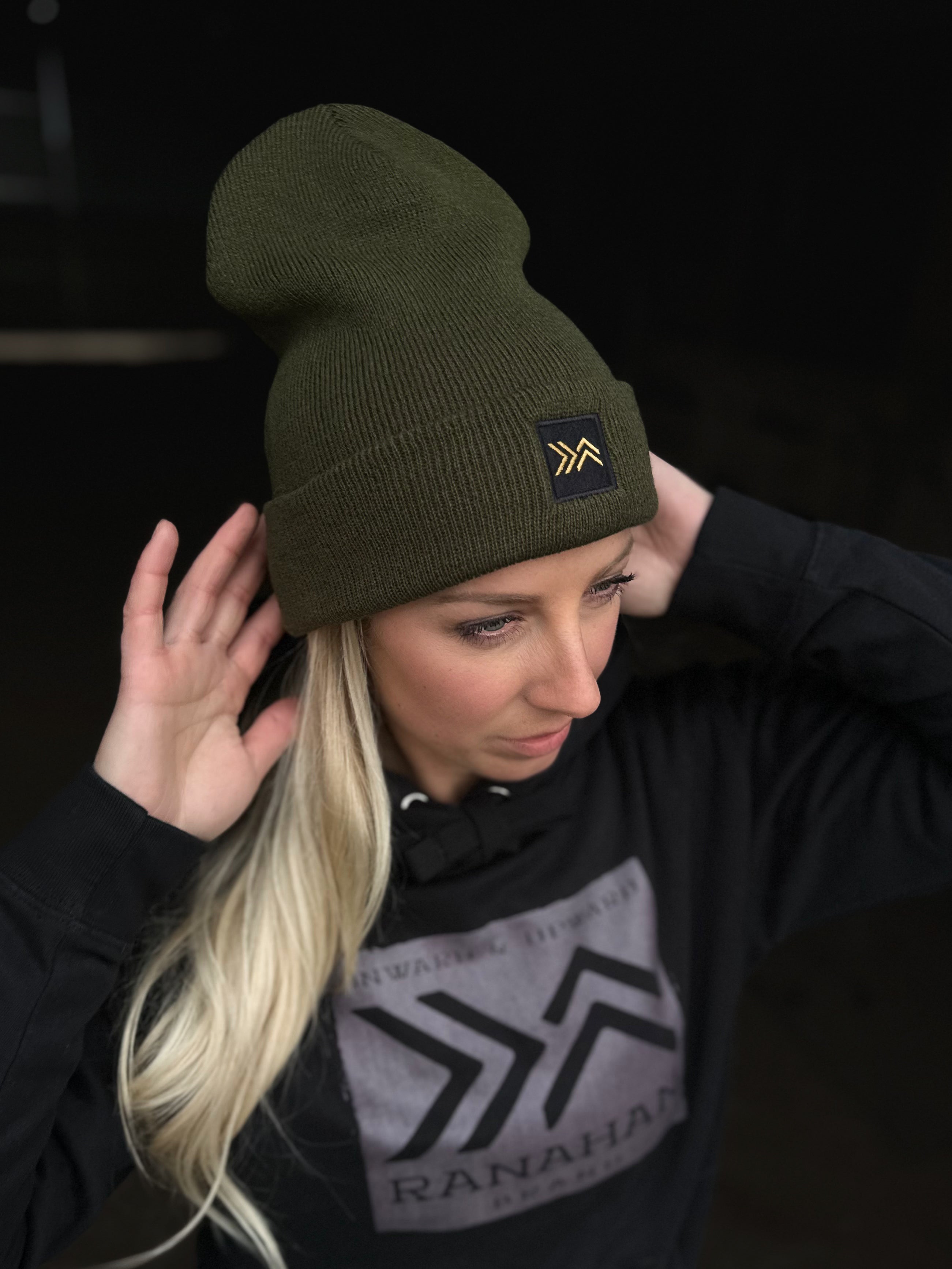 RB™ Beanie // Olive &amp; Gold