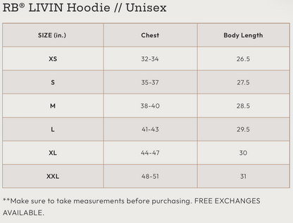 RB® LIV-IN Hoodie // Unisex